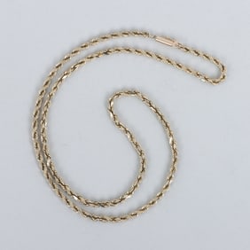 14k Gold Rope Chain Necklace