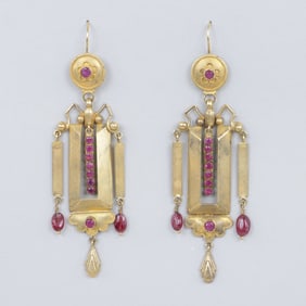 18k Gold Chandelier Earrings