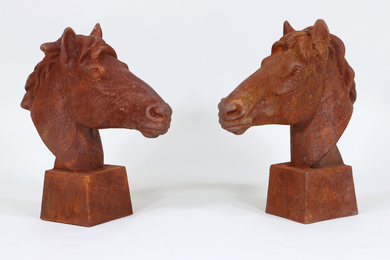Pair of Cast Iron Horse Heads (1 of 7)