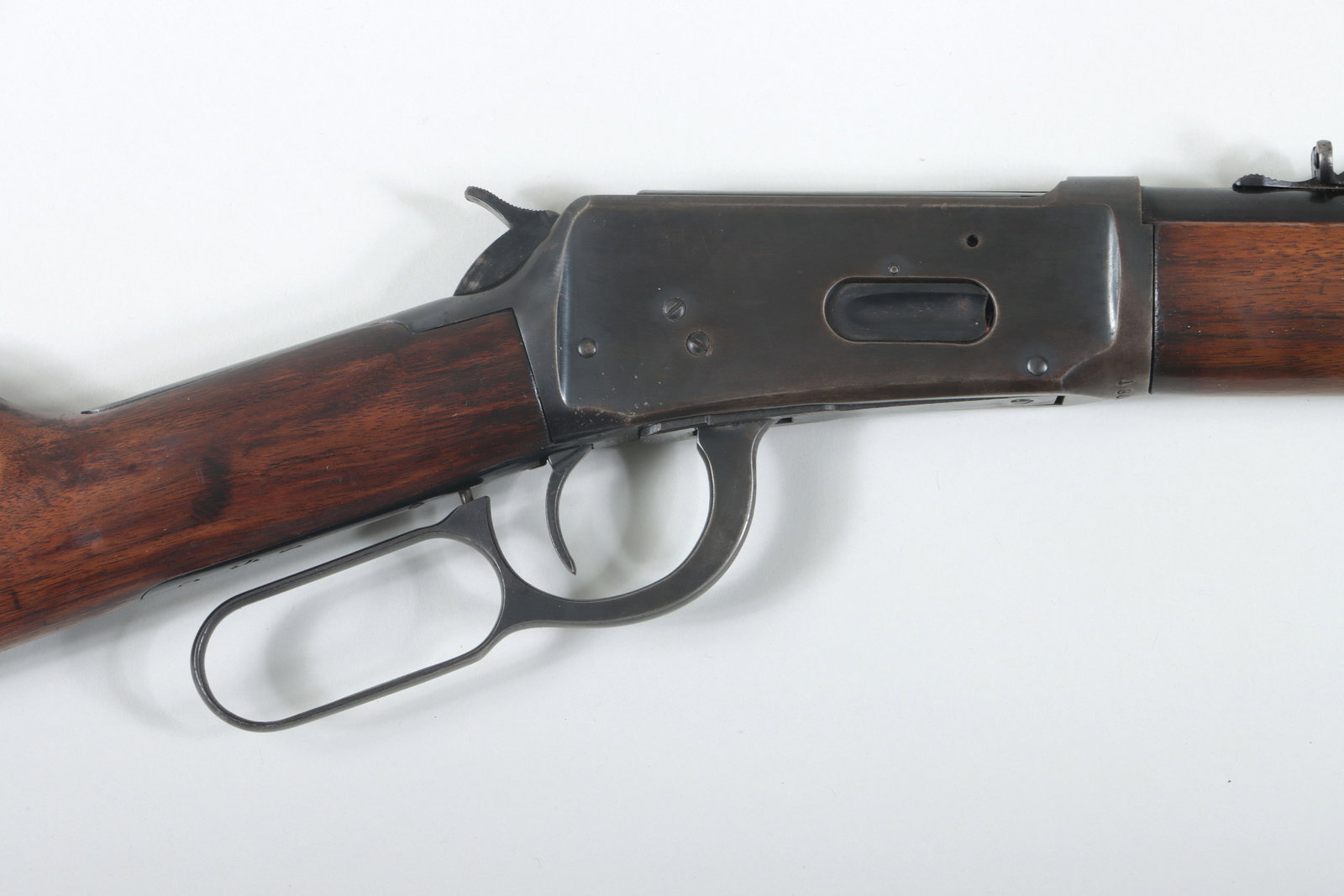 Pre-64 Winchester Model 94 Carbine: Pre-64 Winchester Model 94 Carbine in 30/30 The barrel measures 20" with a bright bore. There is a very small area of pitting side-to-side about an inch below the muzzle. The ramp blade sight has no h
