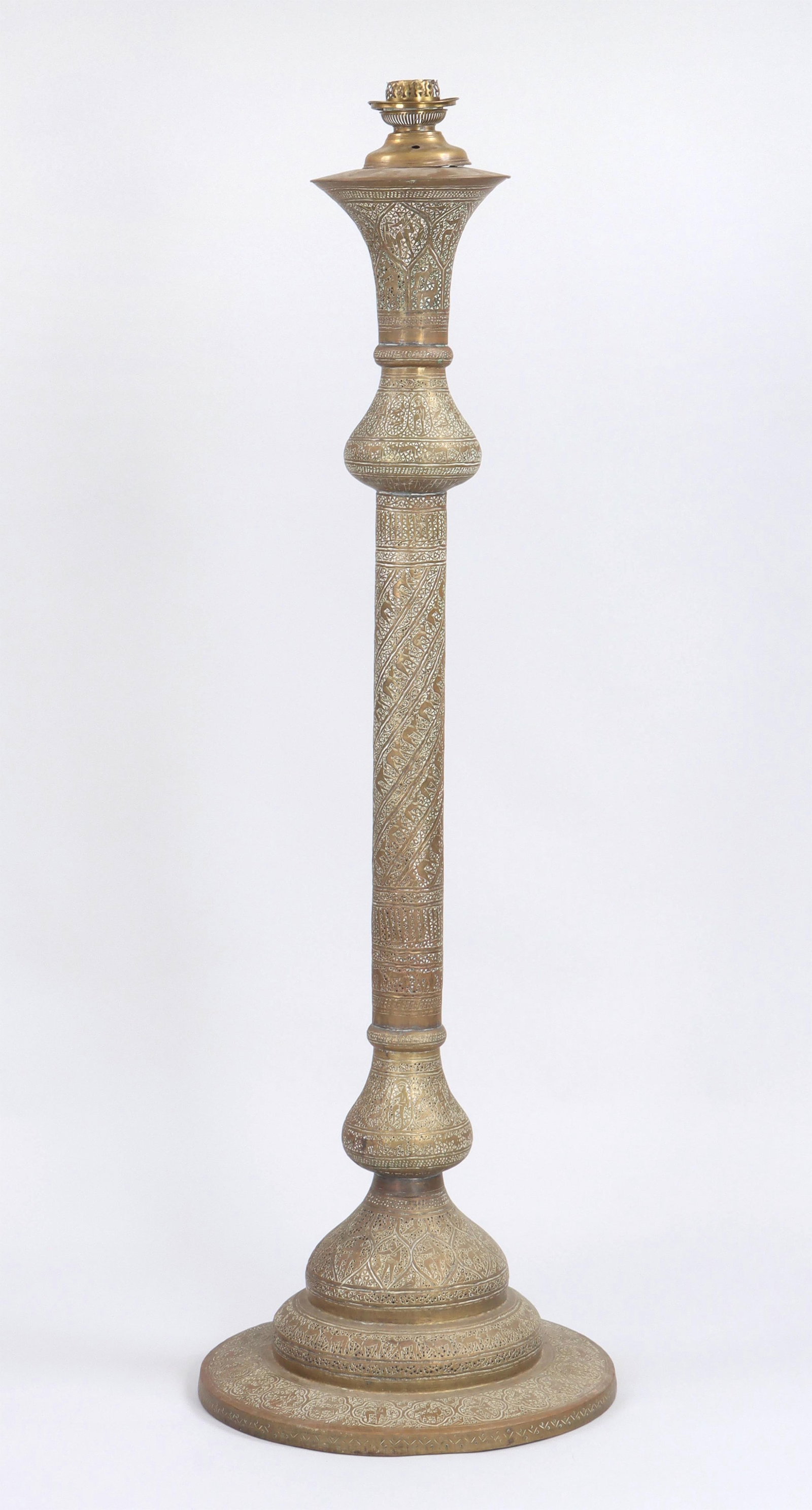 Middle Eastern Pierced Brass Floor Lamp (1 of 8)