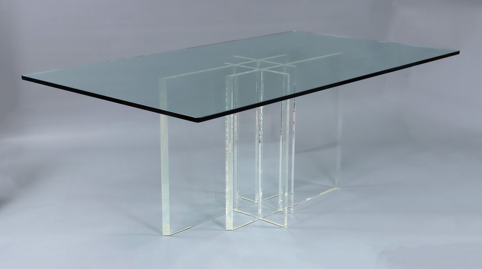 Glass Top Lucite Dining Table (1 of 10)