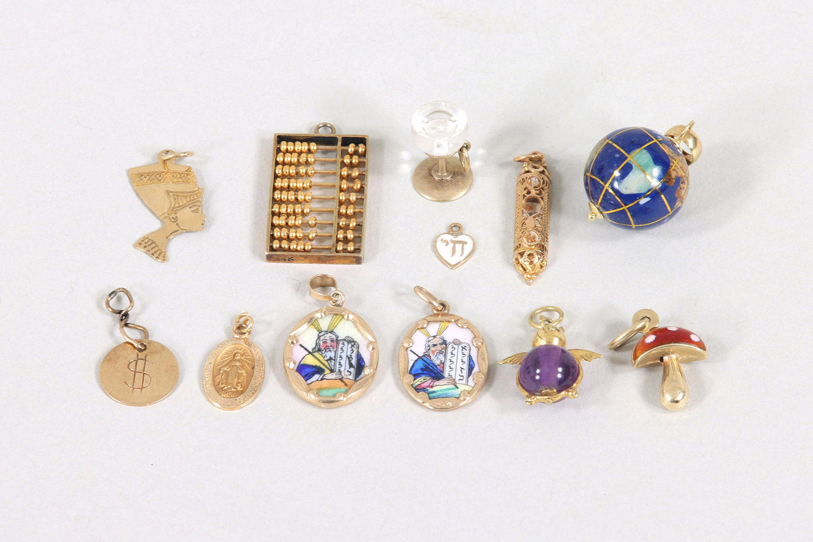 Group of (12) Gold Charms and Pendants (1 of 8)