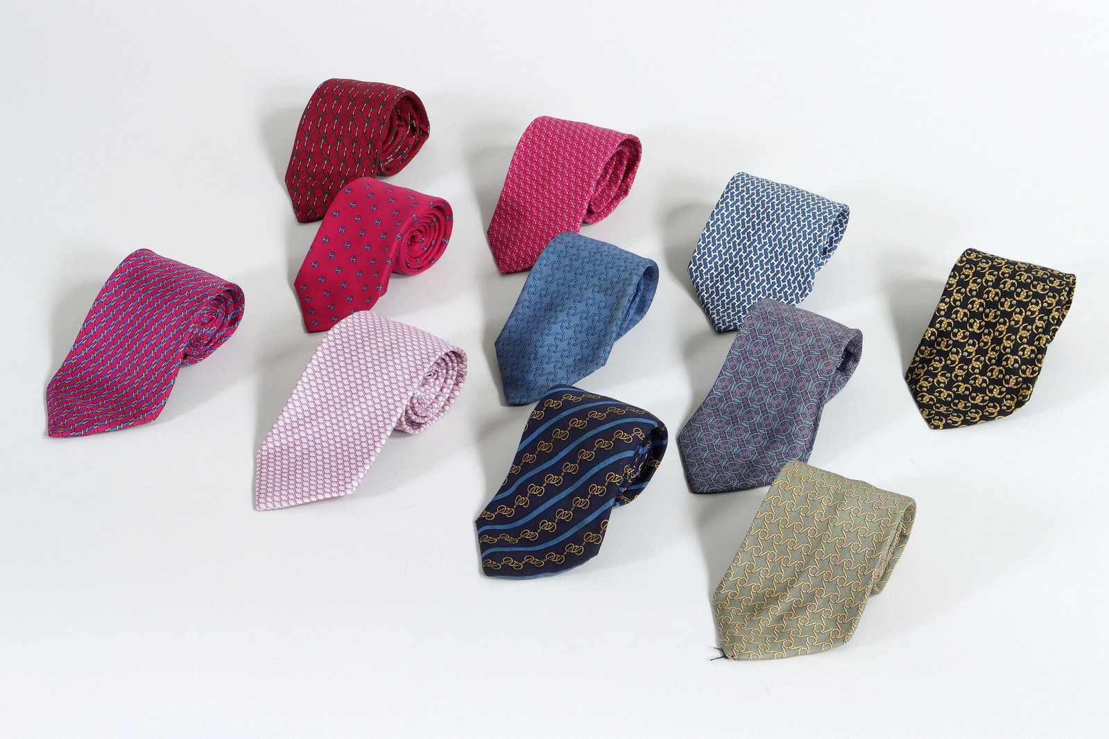 Collection of (11) Hermes Silk Neckties (1 of 8)