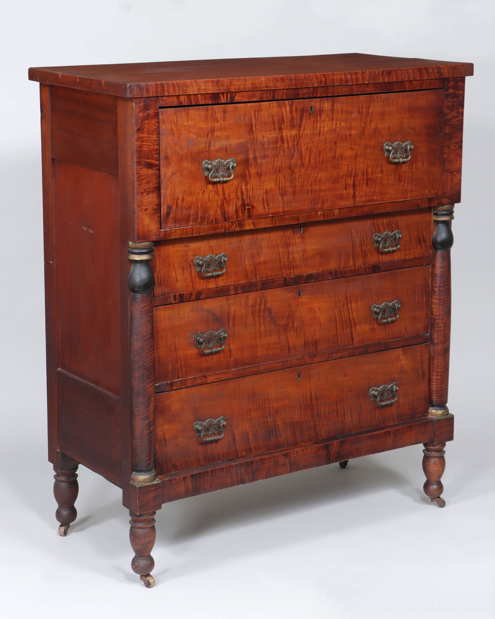Tiger Maple Chest of Drawers (1 of 9)