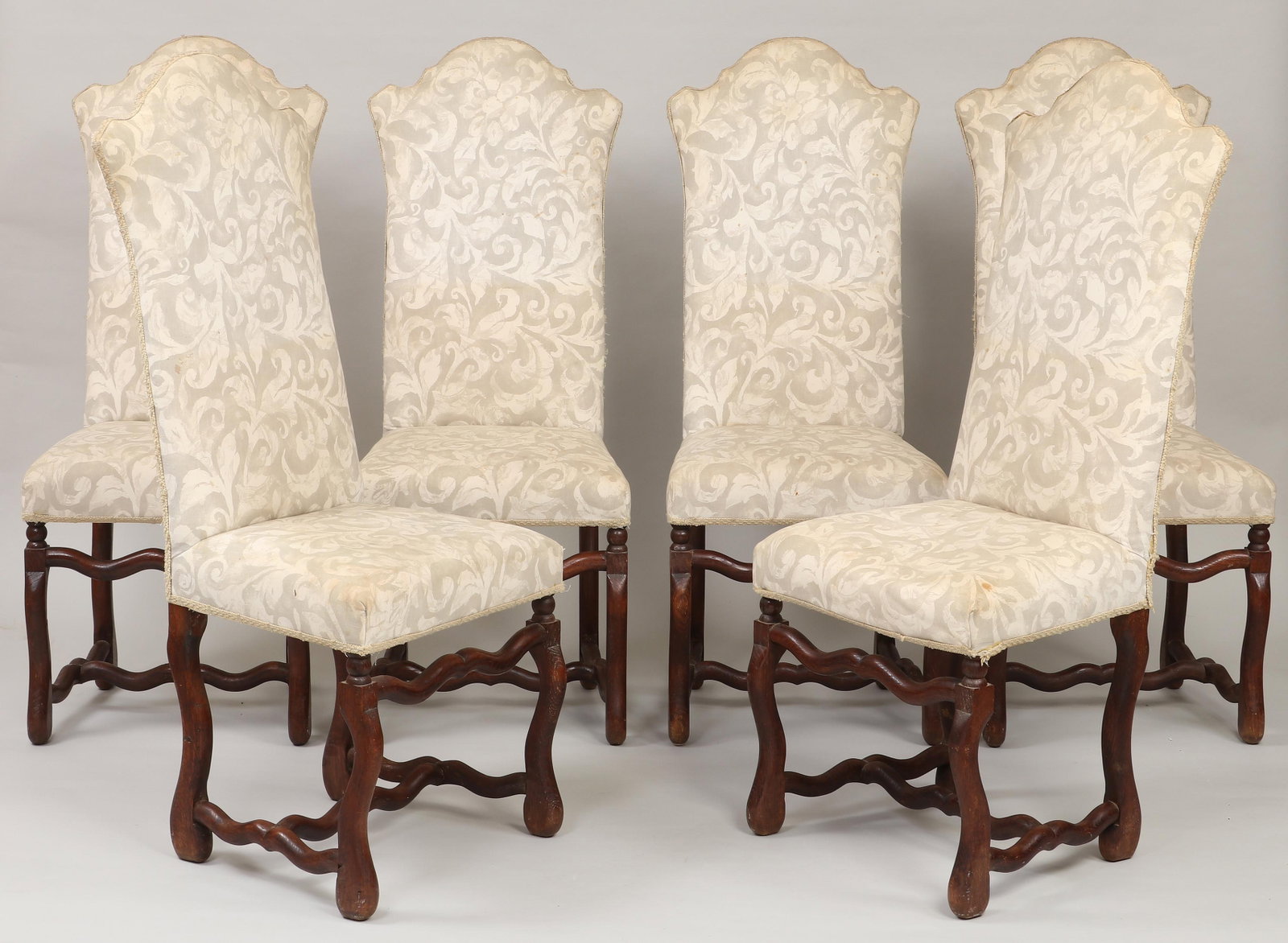 Set of (6) Jacobean-Style Oak Dining Chairs (1 of 9)