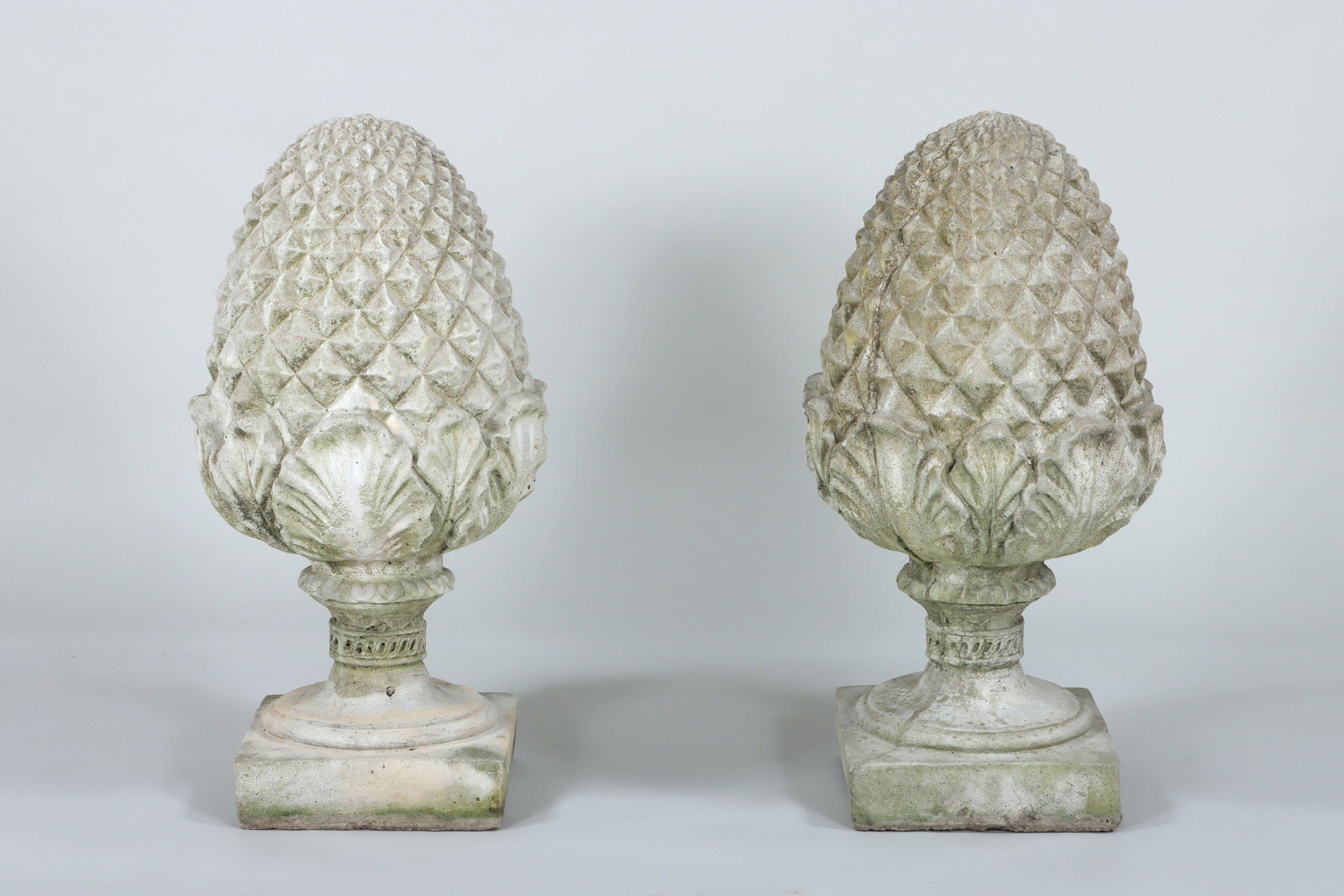 Pair of Large Cast Stone Pineapples (1 of 4)