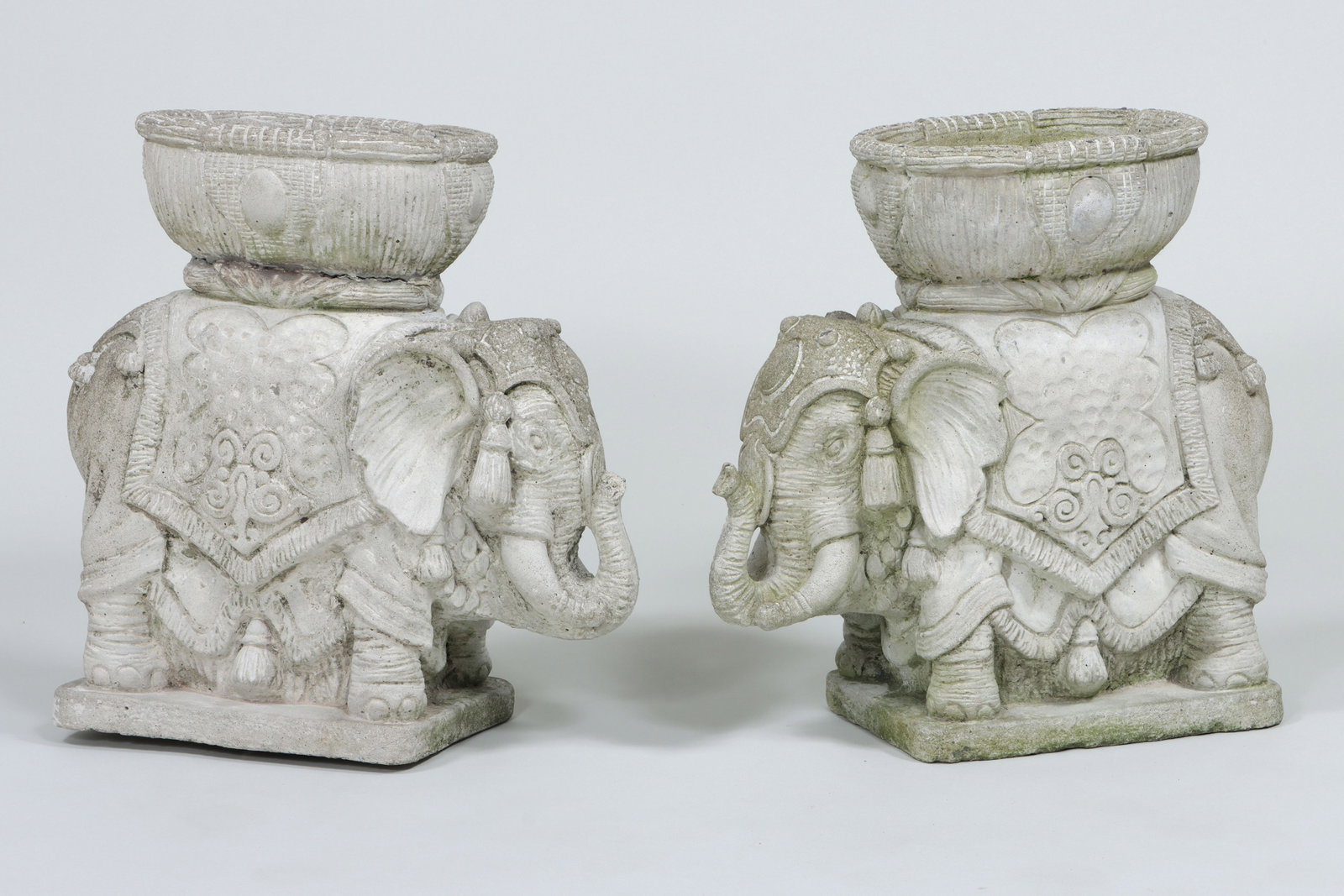 Cast Stone Elephant Planters (1 of 10)
