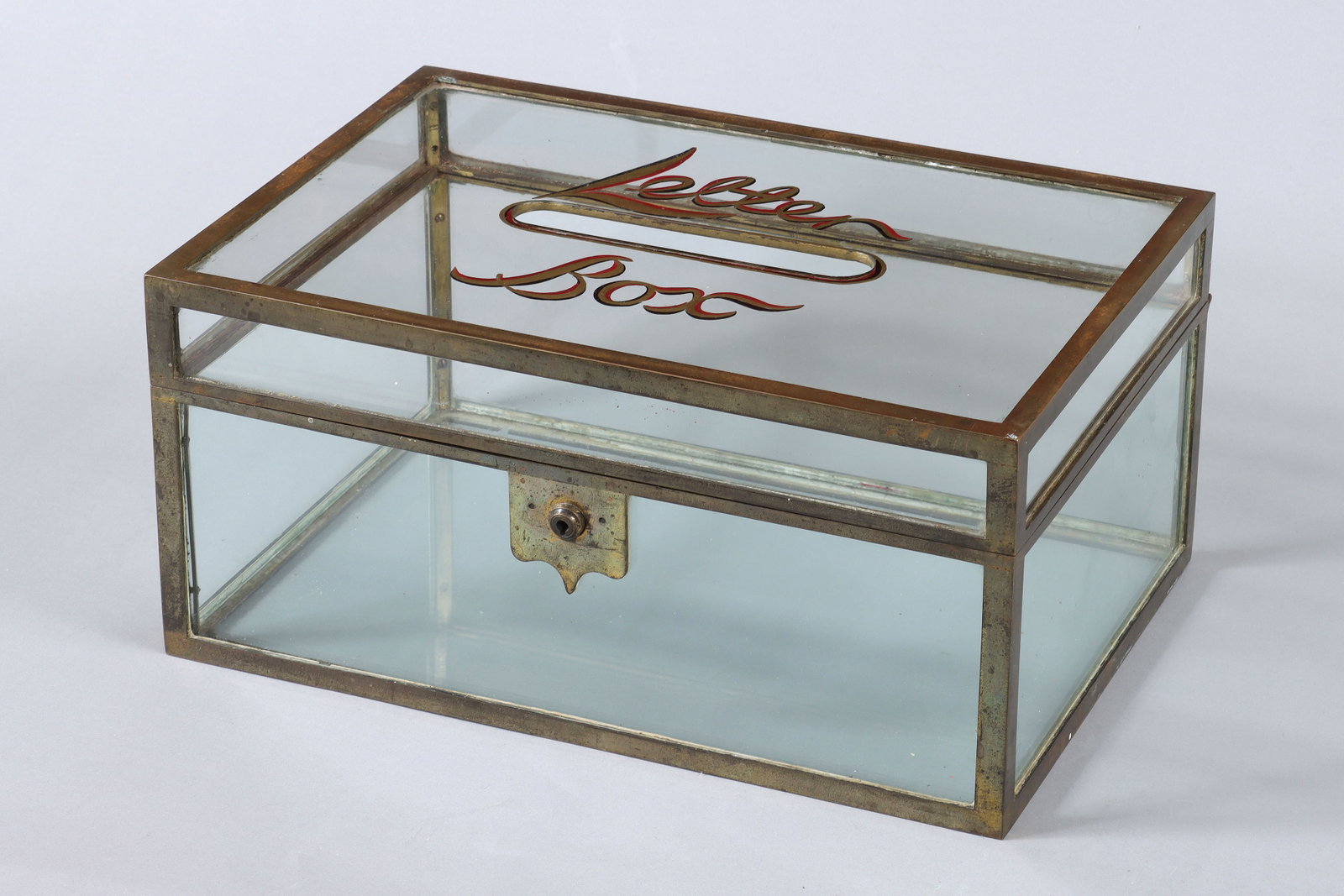 Brass-Mounted Glass Letter Box (1 of 12)