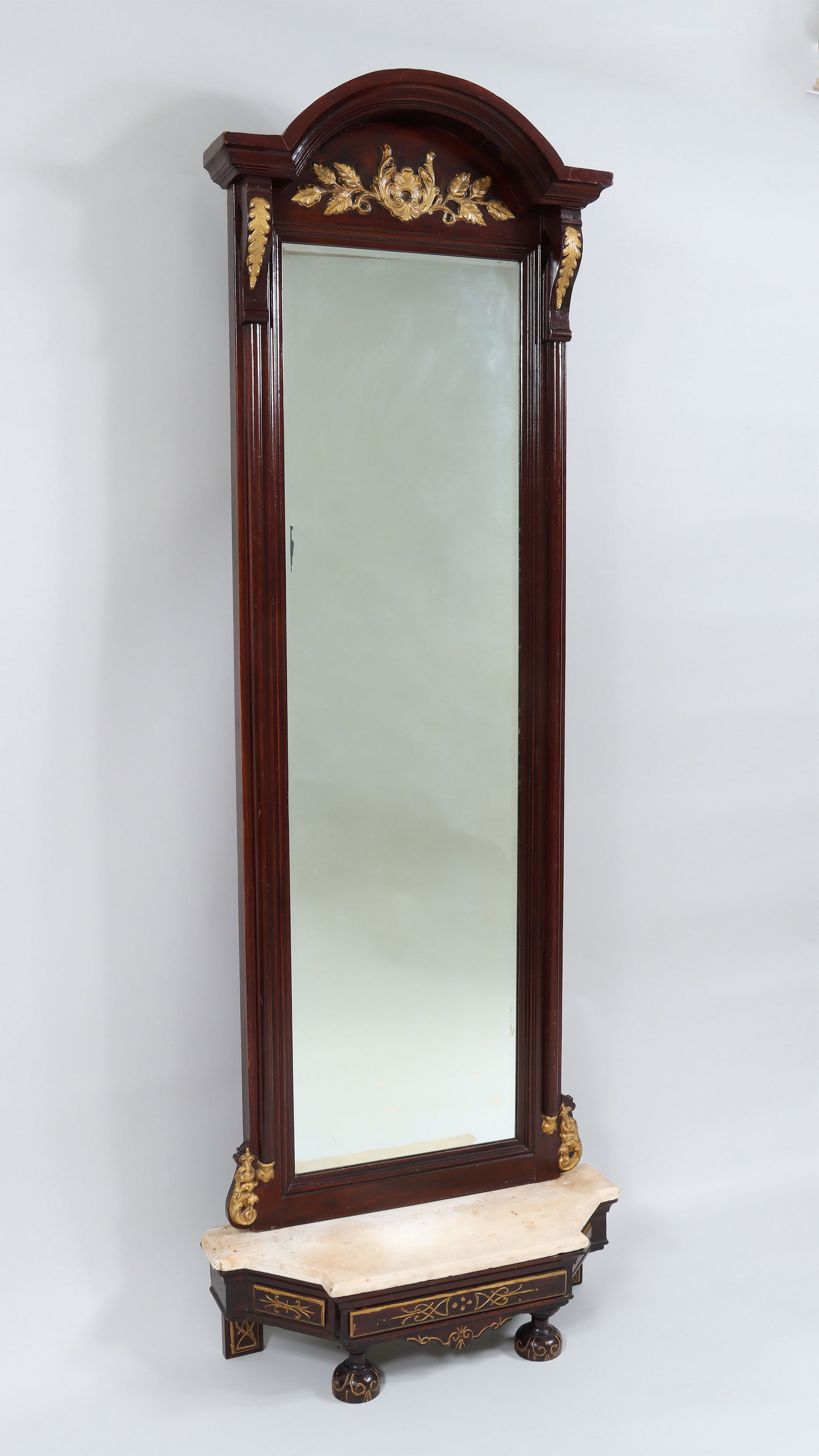 19th Century Mahogany Pier Mirror (1 of 7)