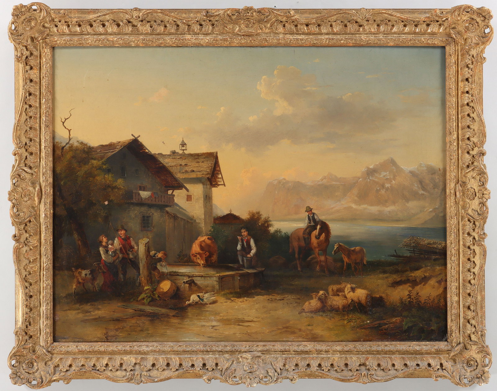 Alpine Scene, oil on canvas - 2