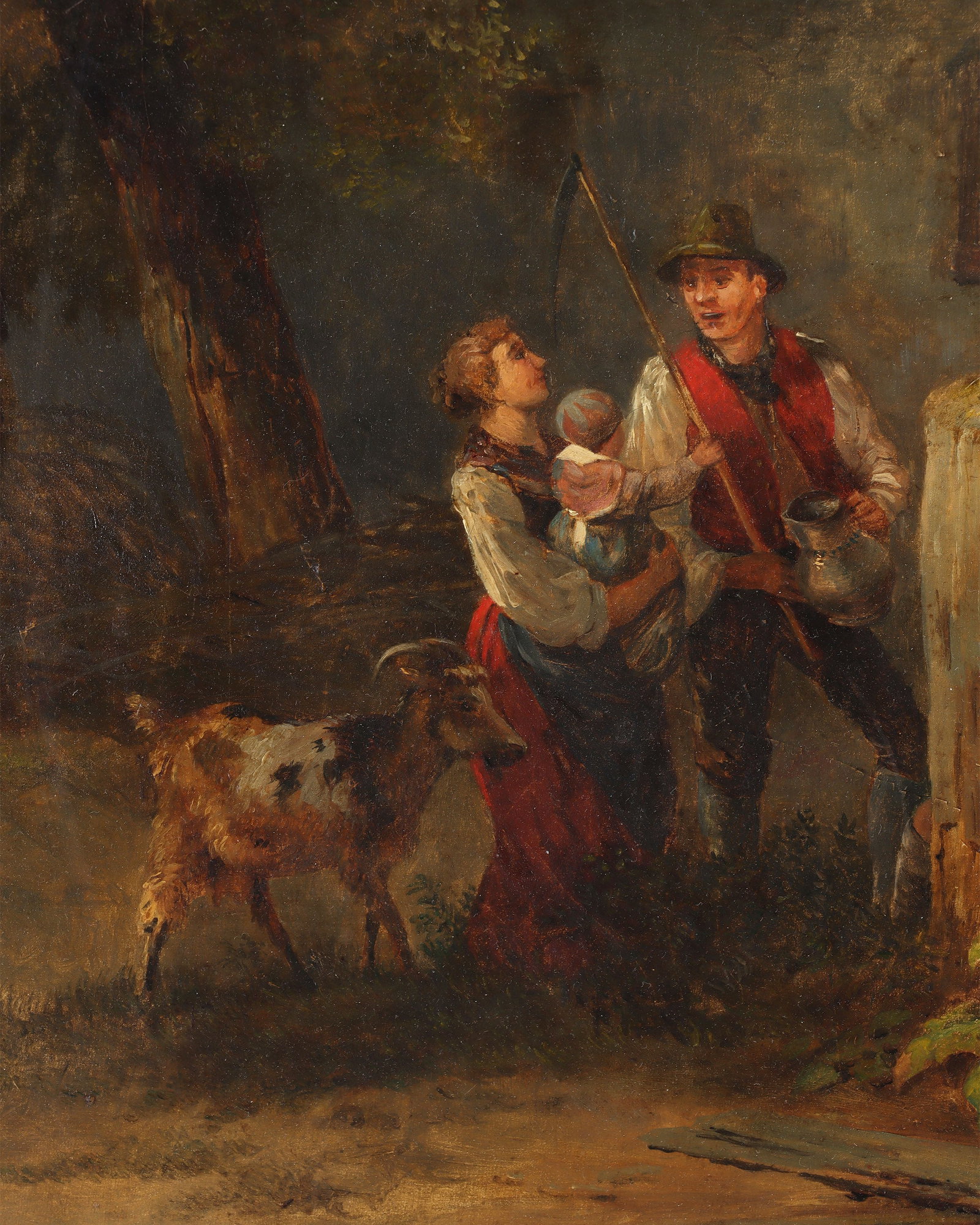 Alpine Scene, oil on canvas - 3