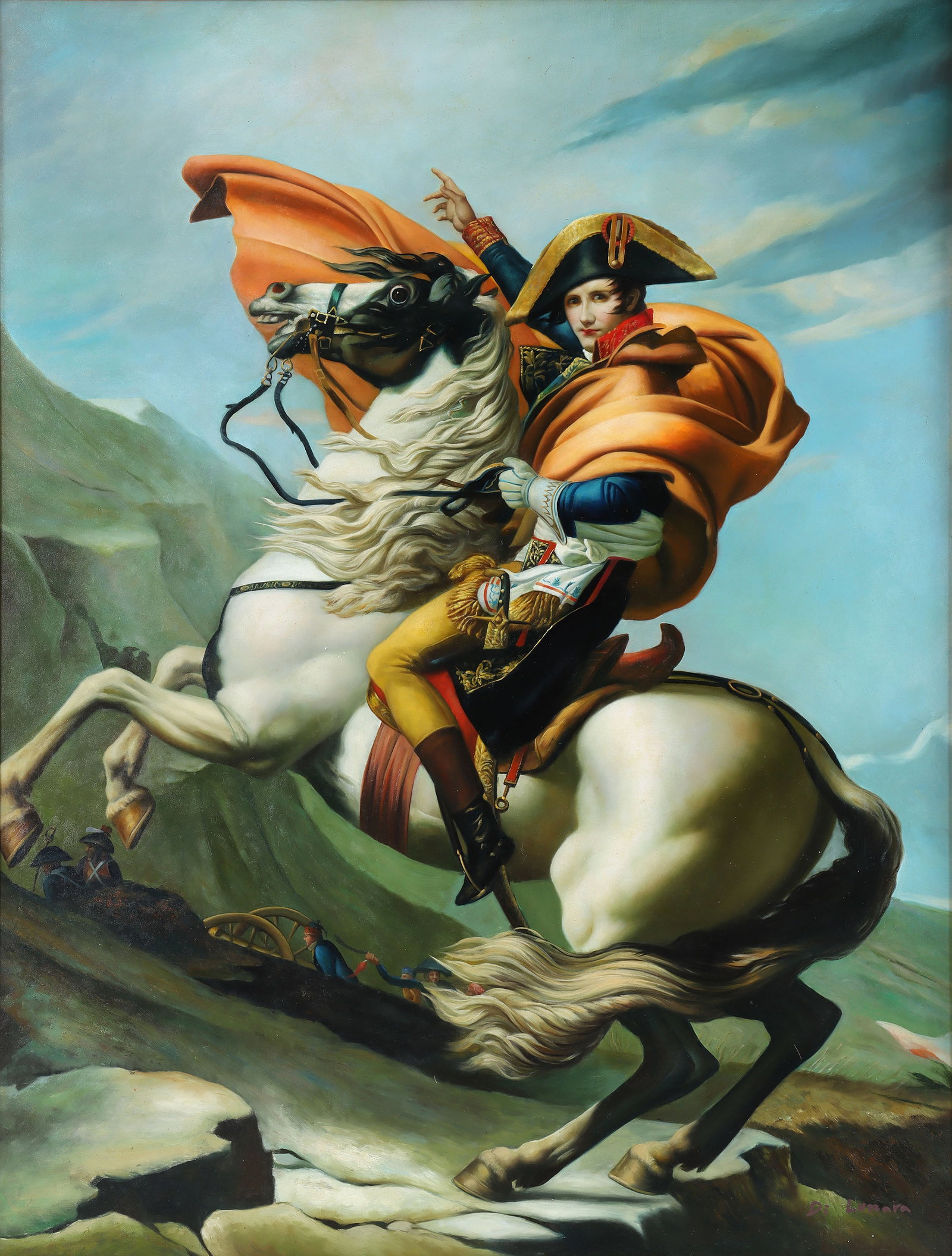 "Napoleon Crossing the Alps", oil on canvas (1 of 6)