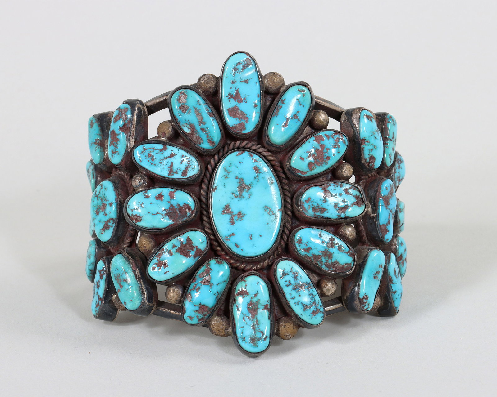 Large Navajo Sterling Bracelet (1 of 6)