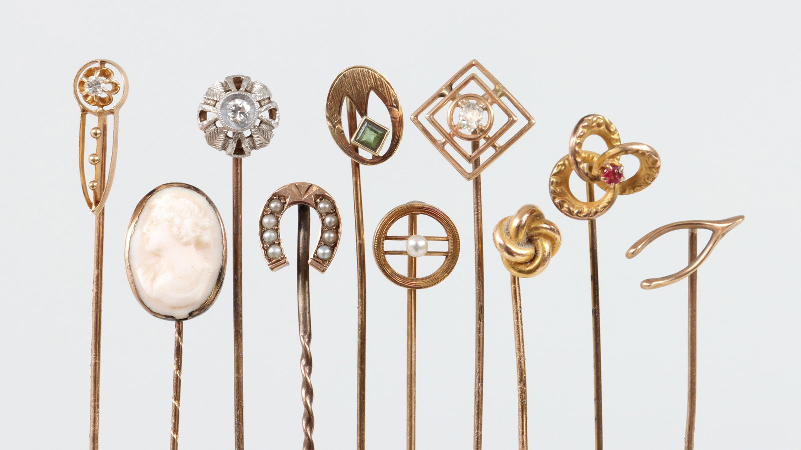 Group of (10) Gold Stickpins (1 of 6)