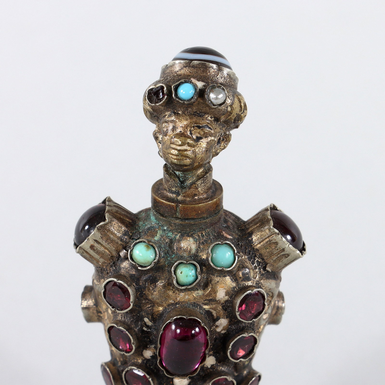 Continental Jeweled Figural Scent Bottle - 2