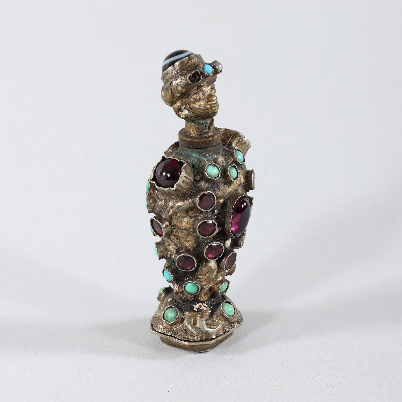 Continental Jeweled Figural Scent Bottle - 3