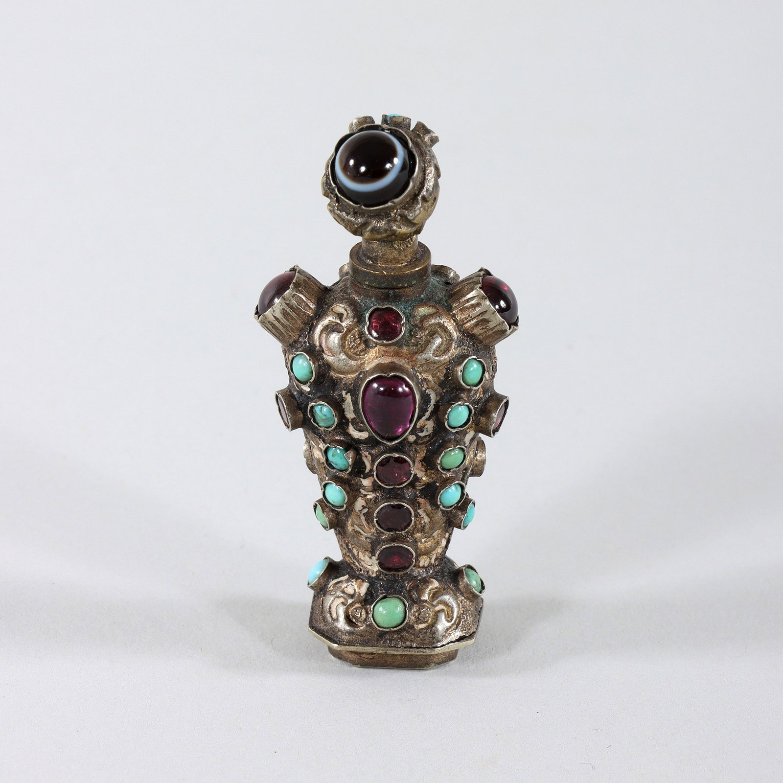 Continental Jeweled Figural Scent Bottle - 4