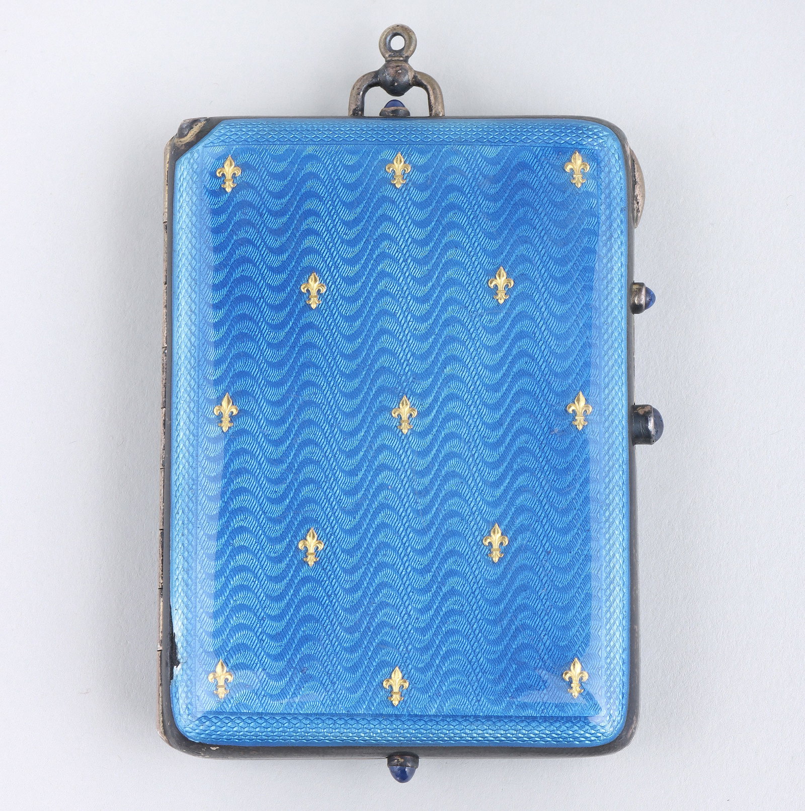 Guilloche Enameled Sterling Compact Case (1 of 9)