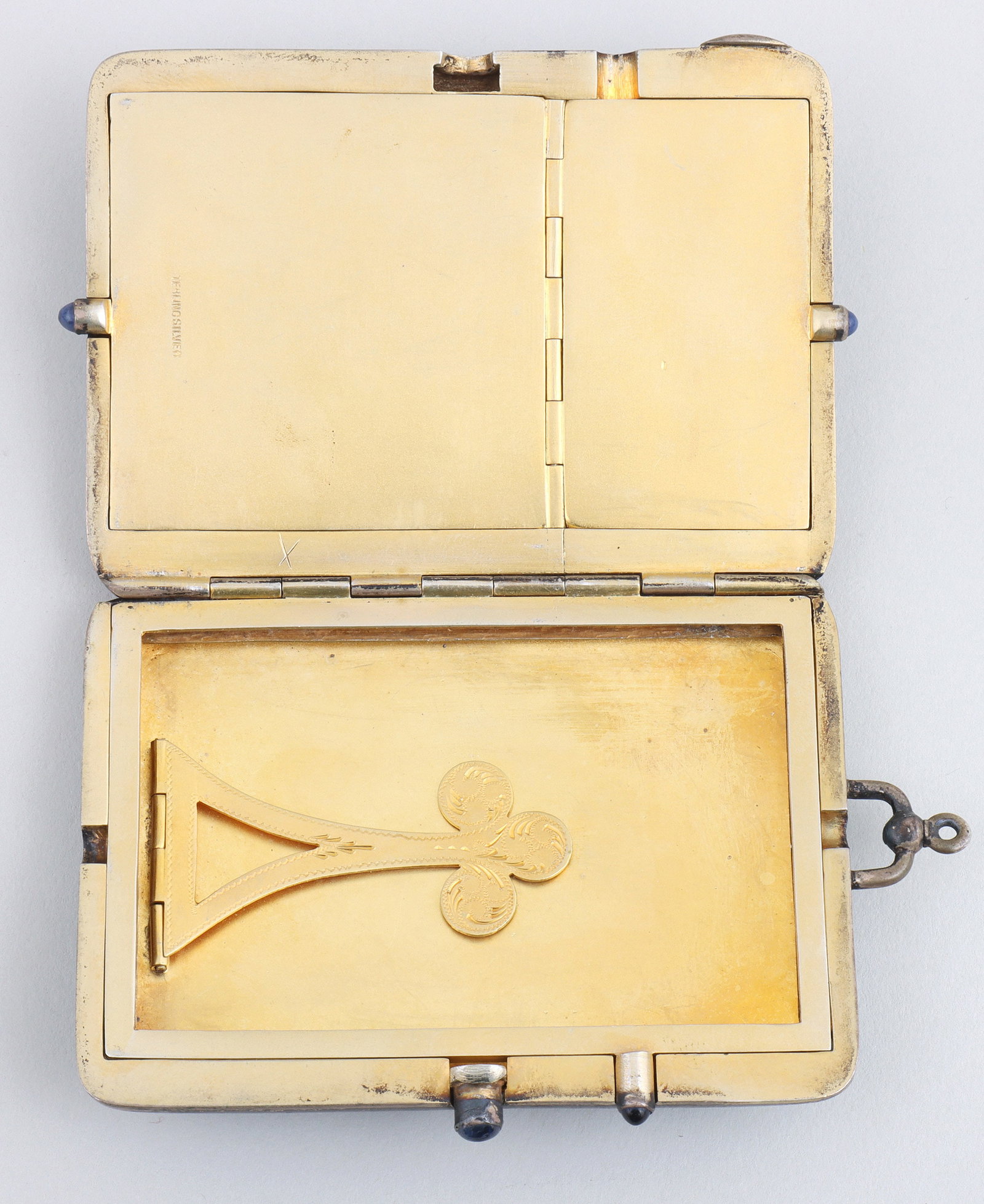 Guilloche Enameled Sterling Compact Case - 2
