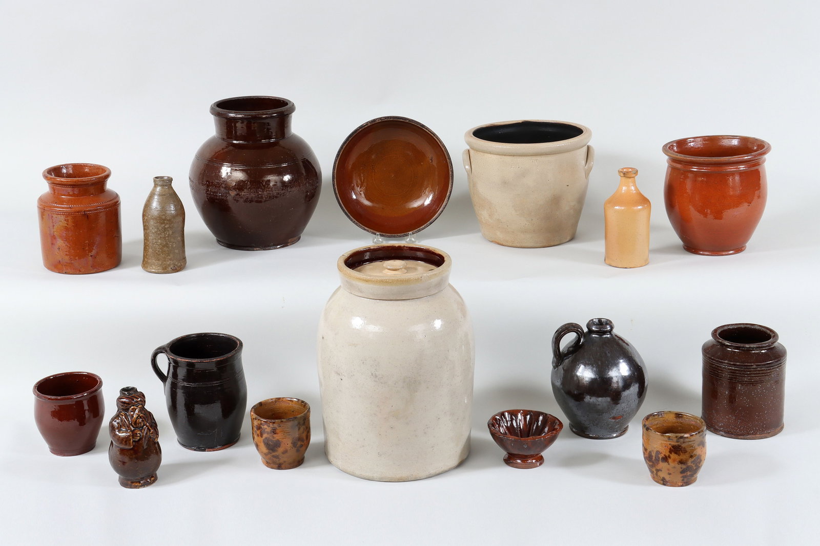 Group of (16) Redware and Stoneware (1 of 20)