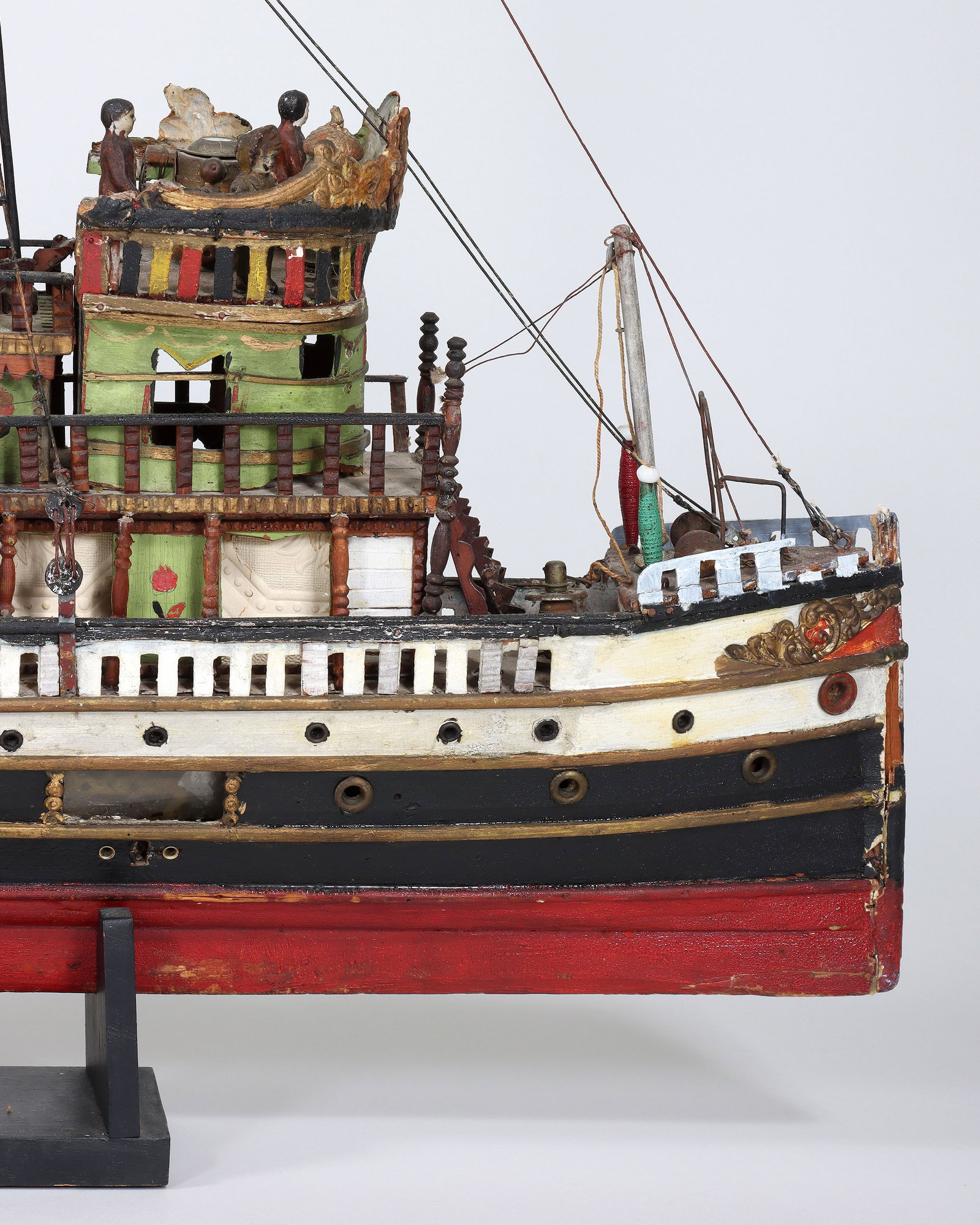 Folk Art Steamship Model - 2