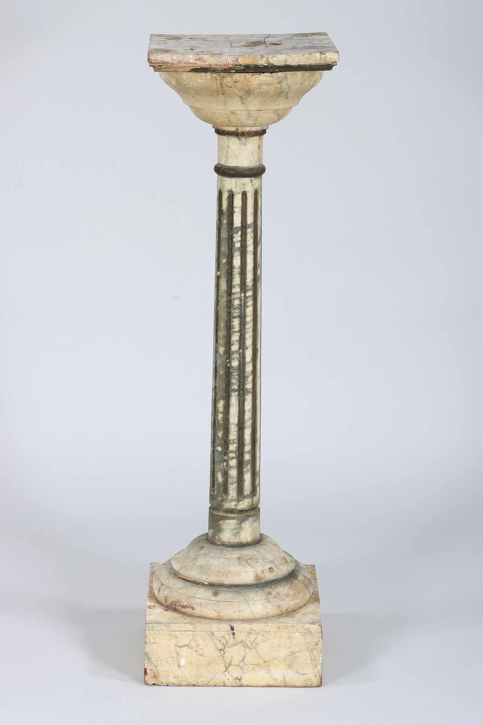 Painted Fluted Wood Pedestal (1 of 6)