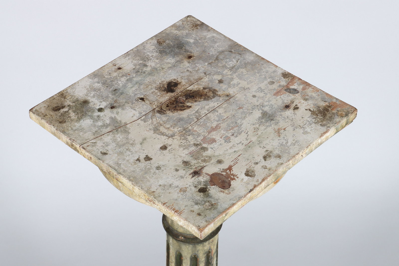 Painted Fluted Wood Pedestal - 5