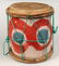 20th century tribal wood and leather drum
