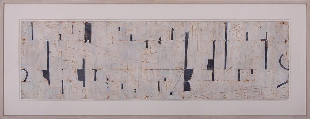 CAIO FONSECA (American, b. 1959), ''P. 96.42 Study for: CAIO FONSECA (American, b. 1959), ''P. 96.42 Study for Hannon Commission'', gouache on paper, signed lower right, signed, titled and dated ''Pietrasanta 1996'' to verso, 13-1/2''h, 47''w.
