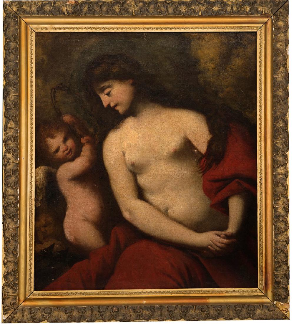 Unknown Artist(First Half of 18th Century), "Venus and: Unknown Artist(First Half of 18th Century), "Venus and Cupid", oil on canvas, 106,5 x 92,5 cm.