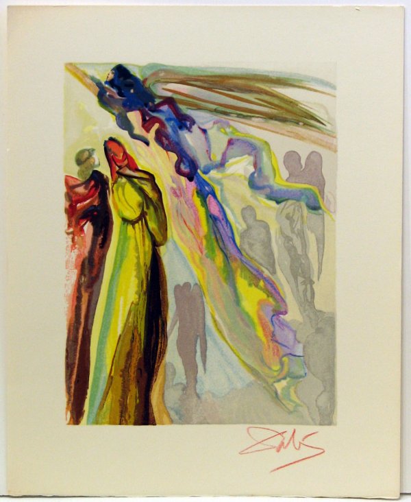Salvador Dali Divine Comedy Woodblock Signed