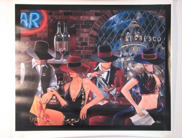 Victor Ostrovsky Serigraph on Canvas Signed & Num