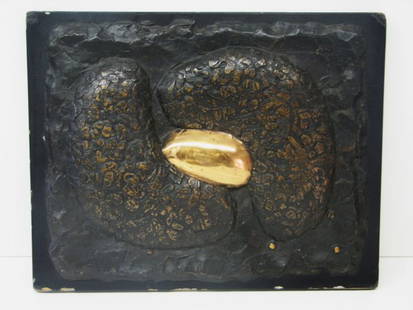 Douglas Abdell Bronze on Wood Wall Sculpture Circ: ARTIST - Douglas Abdell TITLE - Untitled