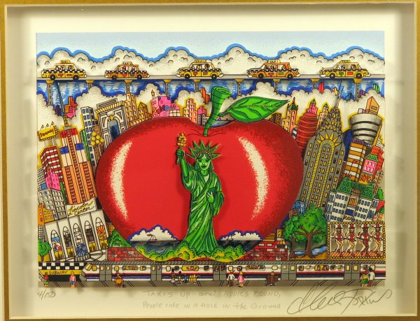 Fazzino New York Big Apple 3-D Signed & Numbered