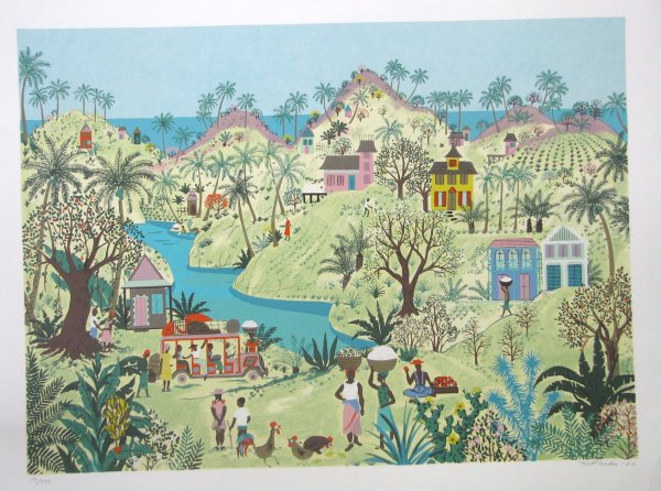 Jack Hofflander Lithograph Pencil Signed & Number: ARTIST - Jack Hofflander TITLE - Bus Stop