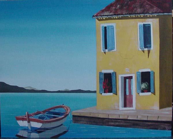 Deniz Boats Original Oil Painting