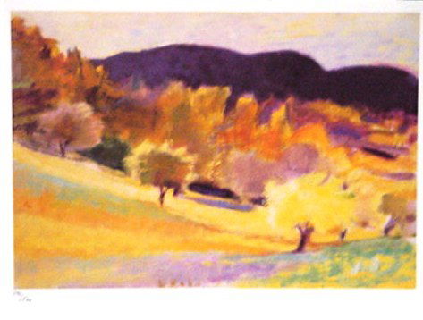 Wolf Kahn Lithograph Pencil Signed & Numbered: ARTIST: Wolf Kahn TITLE: Hillside in Early Summer MEDIUM: Lithograph