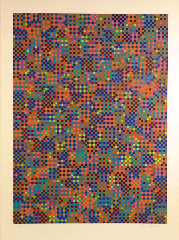 Tony Bechara (Vasarely Style) Puerto Rican Art Si