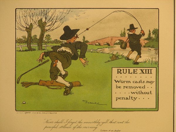 Charles Crombie Golf Lithograph Circa 1905