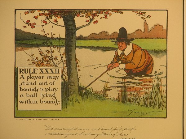 Charles Crombie Golf Lithograph Circa 1905
