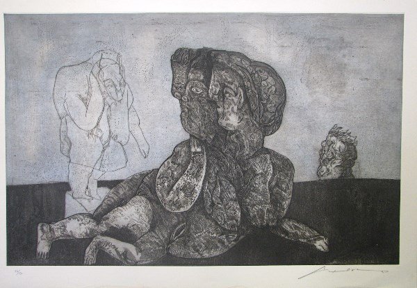 Jose Luis Cuevas Etching 35 X 52" Signed & Number