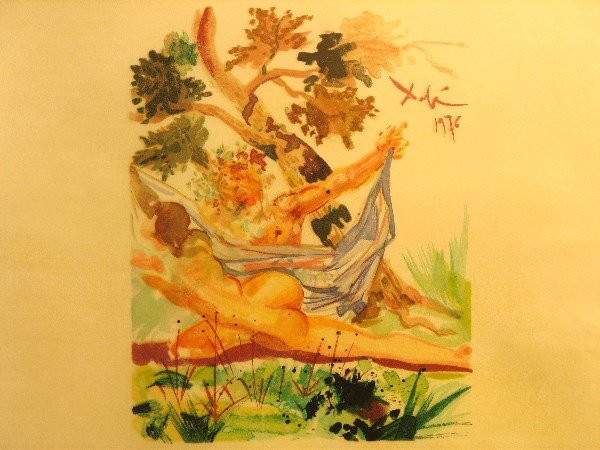 Dali Woodcut on Parchment Paper Edition of 9 piec - 2