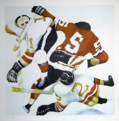 Henry Gorski Hockey Lithograph Pencil Signed & Nu