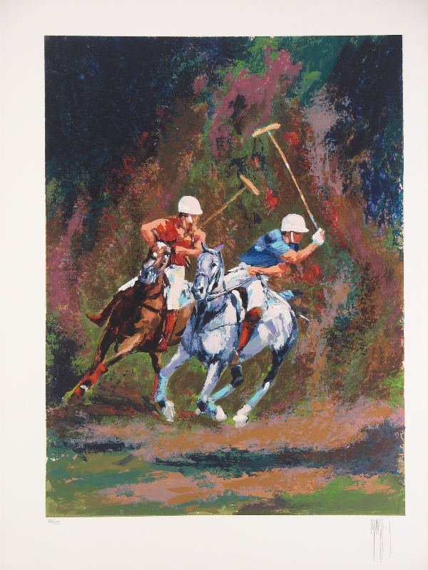 Mark King Polo Horses (Neiman Style) Signed & Num