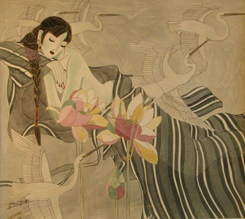 Yuen Yu Original Watercolor (Jiang Style) Chines