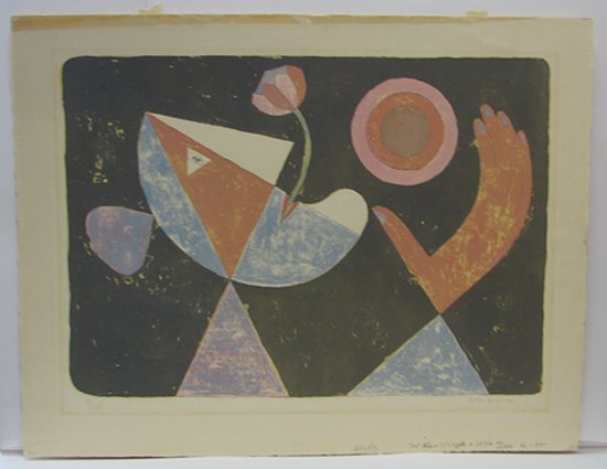 Victor Brauner Lithograph Pencil Signed & Numbered: ARTIST - Victor Brauner TITLE - Fiancee Heliotropique