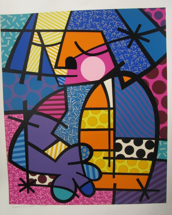 Romero Britto Serigraph Pencil Signed & Numbered: ARTIST - Romero Britto TITLE - Jennifer