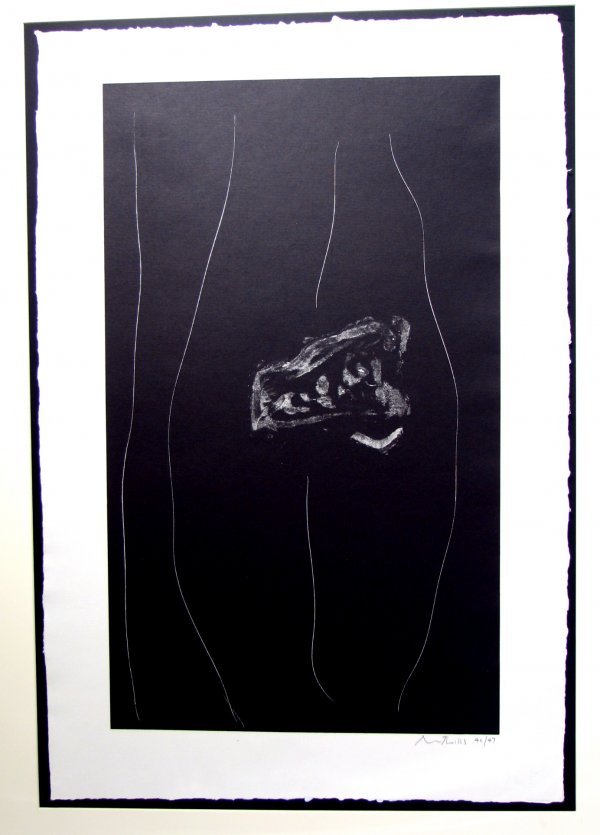 Robert Motherwell Lithograph Pencil Signed & Numbe: ARTIST - Robert Motherwell TITLE - Soot Black Stone # 2