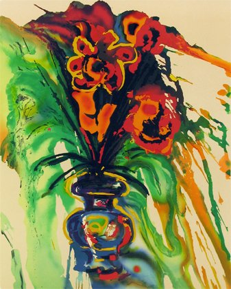 Salvador Dali Lithograph Pencil Signed & Numbered: ARTIST - Salvador Dali TITLE - Gala's Bouquet (from the Fleurs Surrealists suite)